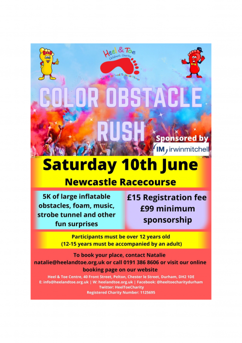 Color Obstacle Rush 2023 Heel & Toe Chilsdren's Charity