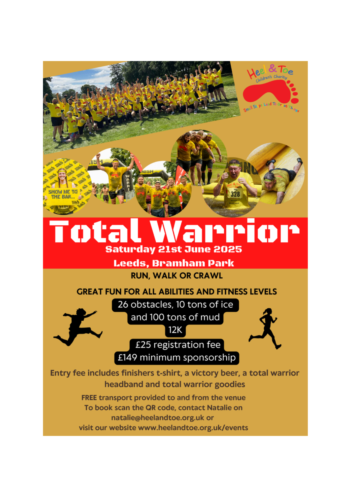 Total Warrior 2025 Website Poster Heel & Toe Childrens Charity